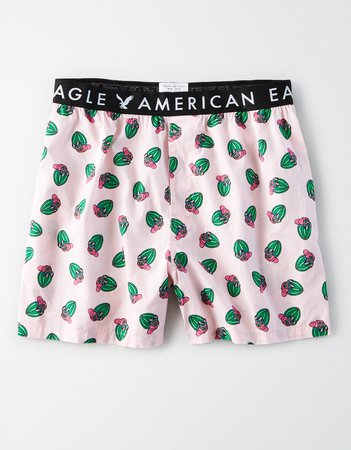 AEO Melon Poplin Boxer, Pink | American Eagle Outfitters