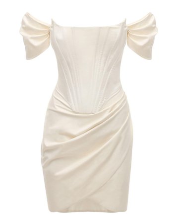 cream corset dress