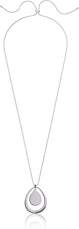 Amazon.com: NINE WEST Women's Silver Adjustable Pendant Necklace, 40" L : Clothing, Shoes & Jewelry