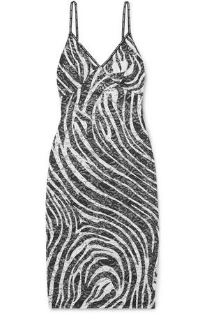 Versace | Zebra-print lace dress | NET-A-PORTER.COM
