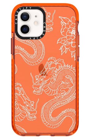 Orange dragon phone case