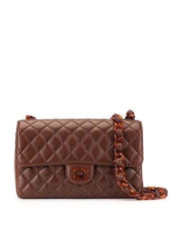Chanel Pre-Owned 1998's Tortoiseshell Turn-lock Classic Flap bag $7,209 - Shop VINTAGE Online - Fast Delivery, Price