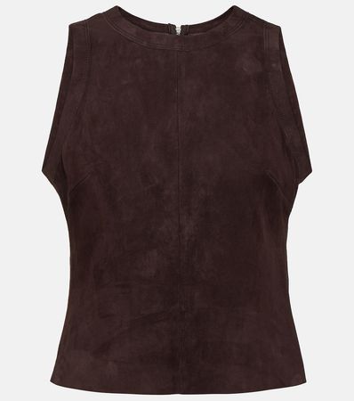 Pam Suede Tank Top in Brown - Stouls | Mytheresa