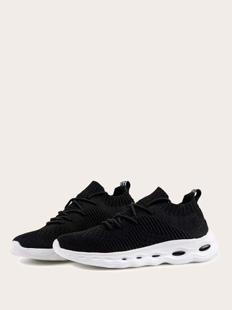 Lace Up Decor Slip On Knit Sneakers | SHEIN USA