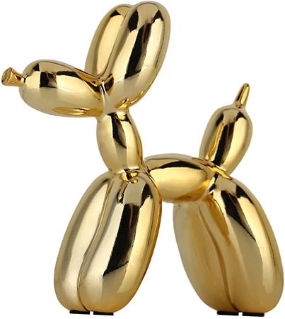 Amazon.com: Modern Art Balloon Dog Sculpture, Mirror Gold Silver Resin Balloon Dog Statue, Mini Stand up Balloon Dog Animal Decor Figurines, Desktop Living Room Bookshelf Decor Ornament (Gold,3.9x1.6x3.9 in) : Home & Kitchen