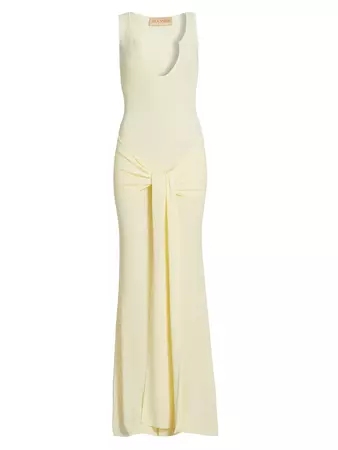 Shop Aya Muse Wallu Cotton-Blend Tie-Waist Maxi Dress | Saks Fifth Avenue