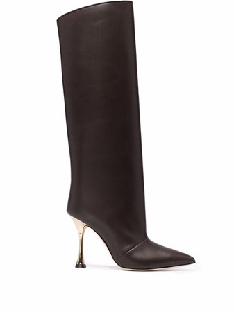 Shop Manolo Blahnik Khomokia pointed toe boots with Express Delivery - FARFETCH