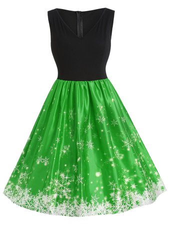 DressLily.com: Photo Gallery - Plus Size Vintage Snowflake Christmas Dress