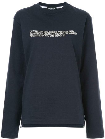 embroidered text sweatshirt