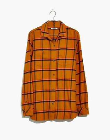 Flannel Classic Ex-Boyfriend Shirt in Caffrey Plaid orange