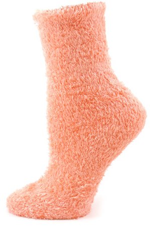Coral Fuzzy Socks - Sock Wizard - $8.99