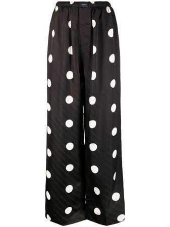 Balenciaga polka-dot Wide Leg Trousers - Farfetch