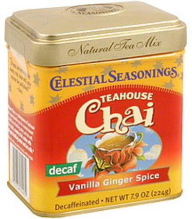 Celestial Seasonings Decaf, Vanilla Ginger Spice Teahouse Chai - 7.9 oz, Nutrition Information | Innit