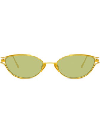 Linda Farrow Cat Eye Frame Tinted Sunglasses