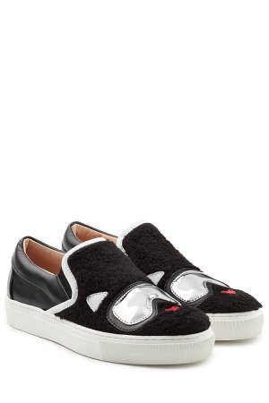 Slip-On Sneakers with Leather Gr. EU 38