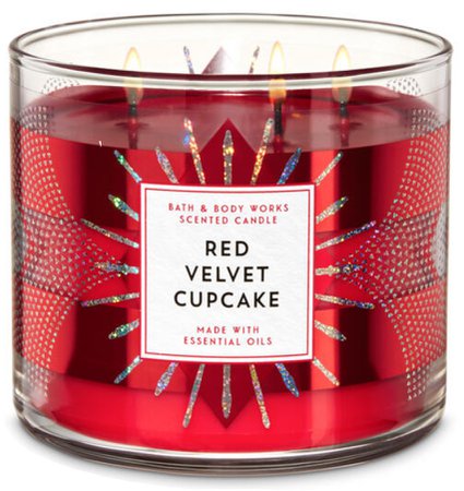 red velvet cupcake candle