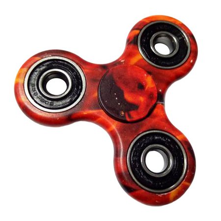 POLYHYMNIA Red Flame Finger Spinner Tri Fidget Hand Spinner Adult Kids Stress Relief Toy - Walmart.com