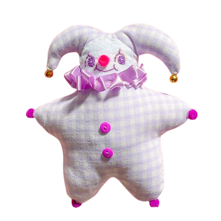 purple jester kitsch clown