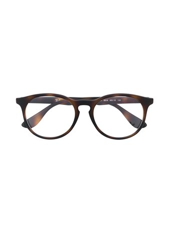 Shop brown RAY-BAN JUNIOR tortoiseshell round glasses with Express Delivery - Farfetch