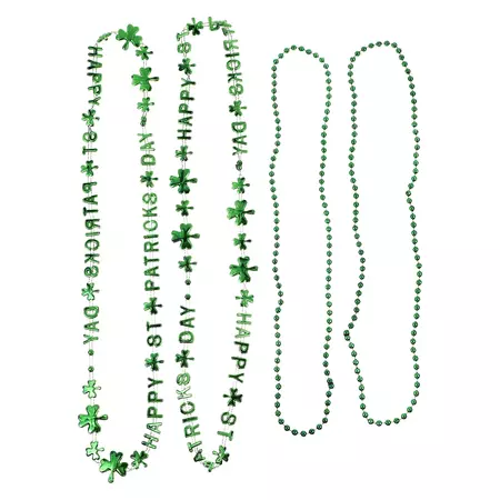 TINKSKY 4pcs St. Patrick's Day Necklaces Shamrock Party Necklaces Party Accessories - Walmart.com