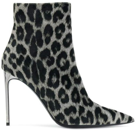 leopard pattern stiletto boots