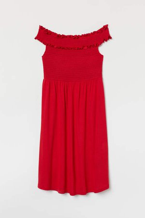 MAMA Off-the-shoulder Dress - Red