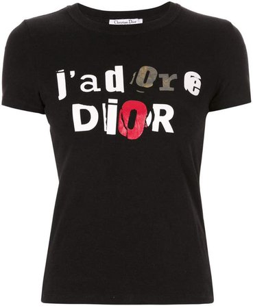 Pre-Owned J'adore print T-shirt