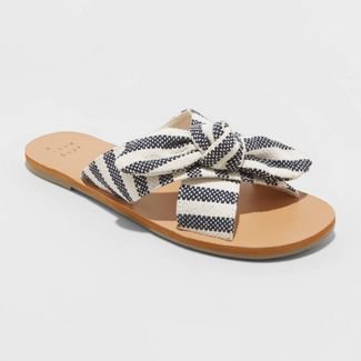 Women's Livia Leopard Knotted Bow Slide Sandals - A New Day™ : Target