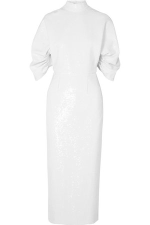 Emilia Wickstead | Shari open-back sequined chiffon midi dress | NET-A-PORTER.COM
