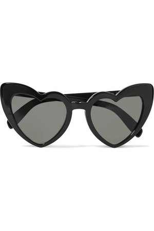 Saint Laurent | Loulou heart-shaped acetate sunglasses | NET-A-PORTER.COM