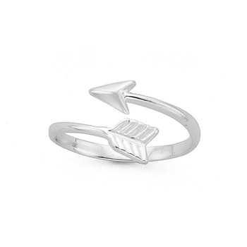 Silver Cross Over Side Arrow Ring | Rings | Prouds The Jewellers