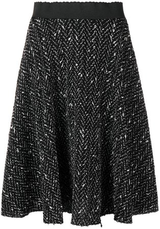 pleated knit skirt