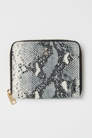 Wallet - Gray/snakeskin-patterned - Ladies | H&M US