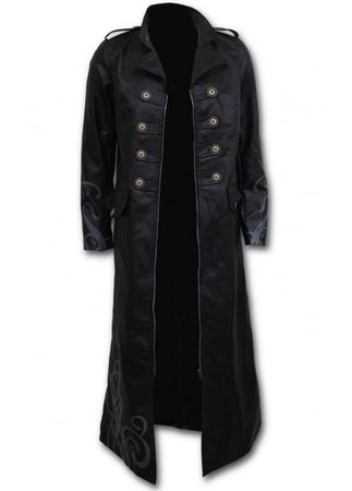 SPIRAL DIRECT // Vampires Kiss Faux Leather Gothic Trench Coat