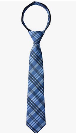 blue plaid tie