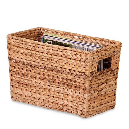 Honey-Can-Do® Large Woven Water Hyacinth Magazine Basket in Natural/Brown | Bed Bath and Beyond Canada