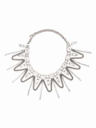 Alessandra Rich crystal-layered Chocker Necklace - Farfetch