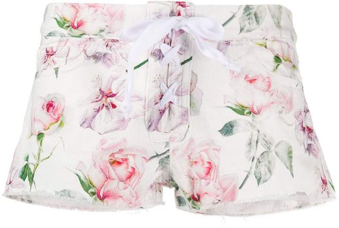 rose print shorts