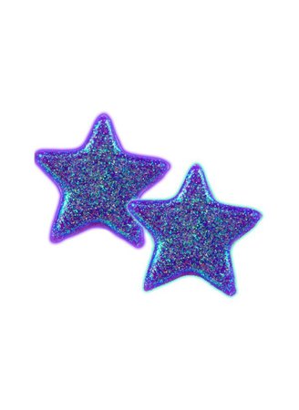 purple glitter stars png filler
