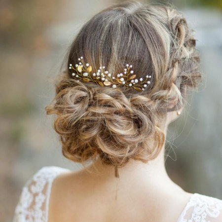 leaf bridal hair pins