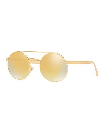 Versace Round Metal Sunglasses