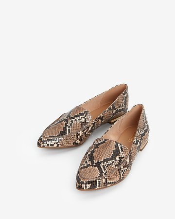 Snakeskin loafers