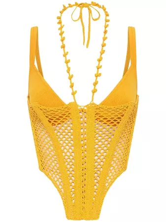 Dion Lee Crochet corset-bodice Layered Top - Farfetch