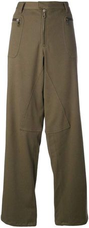 Pre-Owned dropped crotch wide trousers