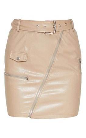 Stone Biker Belted Mini Skirt | Skirts | PrettyLittleThing