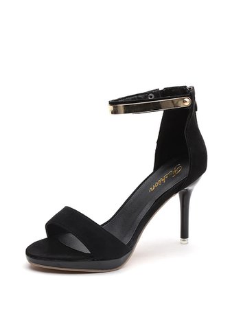 Metal Detail Two Part Heeled Sandals