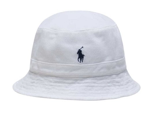 polo bucket white hat