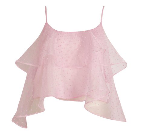 pink frill top