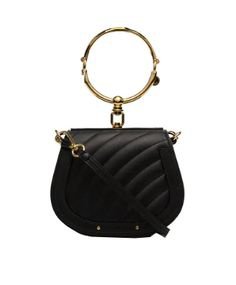 Chloé black Nile small quilted leather shoulder bag