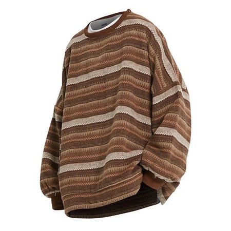 grandpa sweater (brown striped)